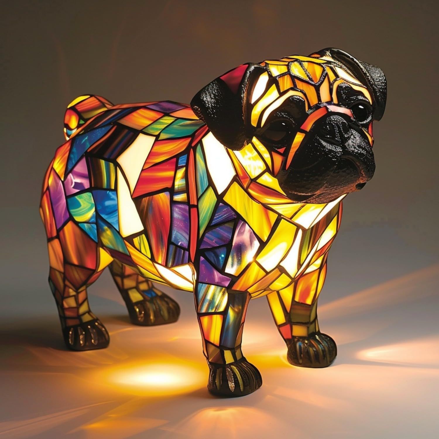 Colourful Animal Lamp Resin Decorations