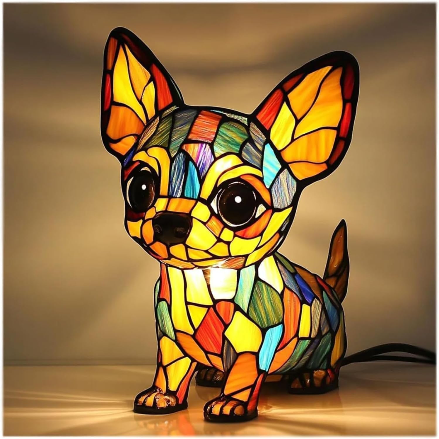 Colourful Animal Lamp Resin Decorations