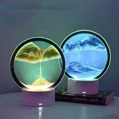 Evocative Sanscape Hourglass Lamp