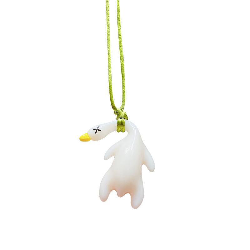 Creative Cartoon Car Mounted UV Color Changing Roast Duck Pendant