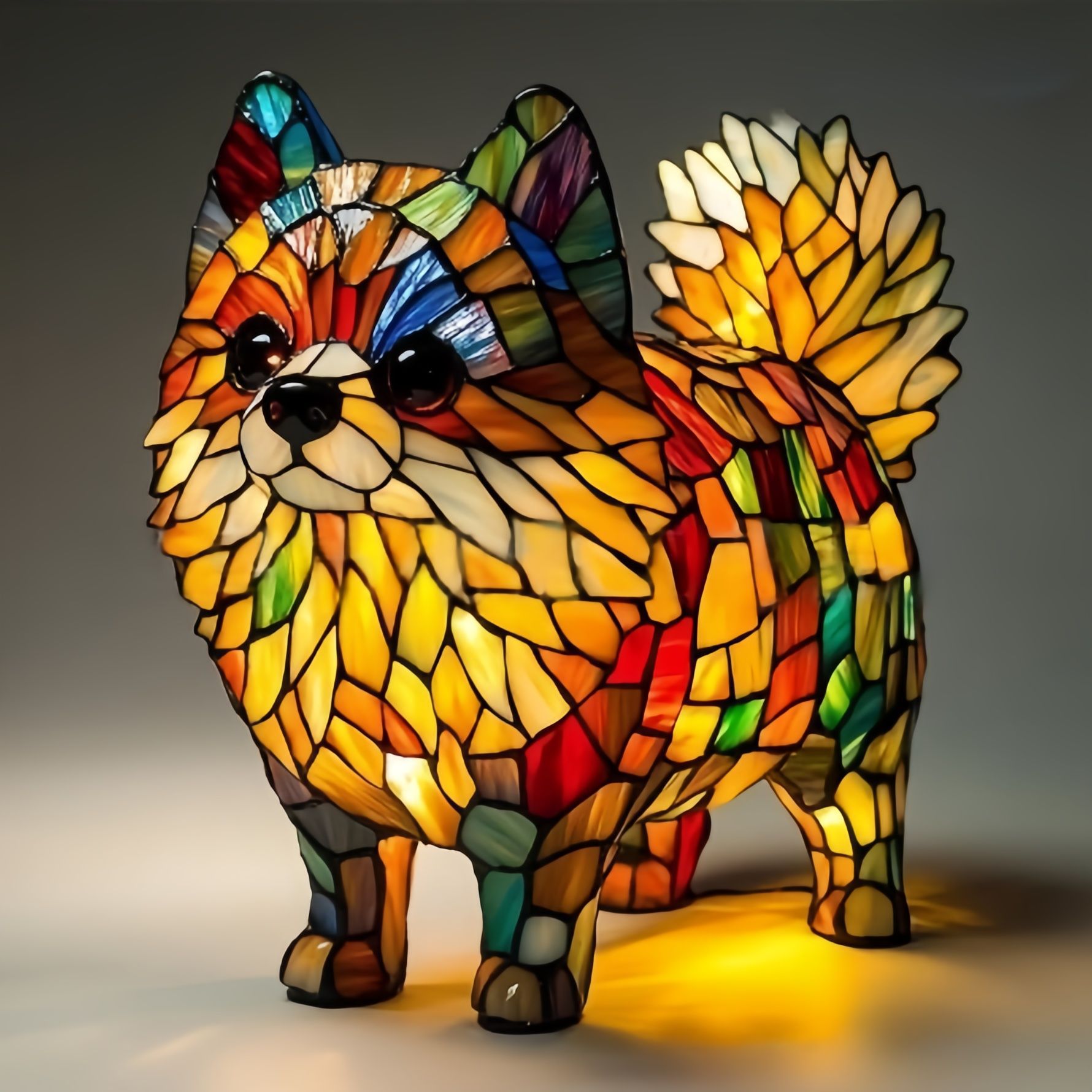 Colourful Animal Lamp Resin Decorations