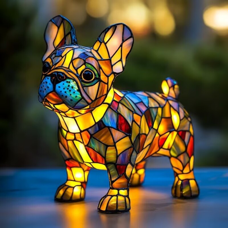 Colourful Animal Lamp Resin Decorations