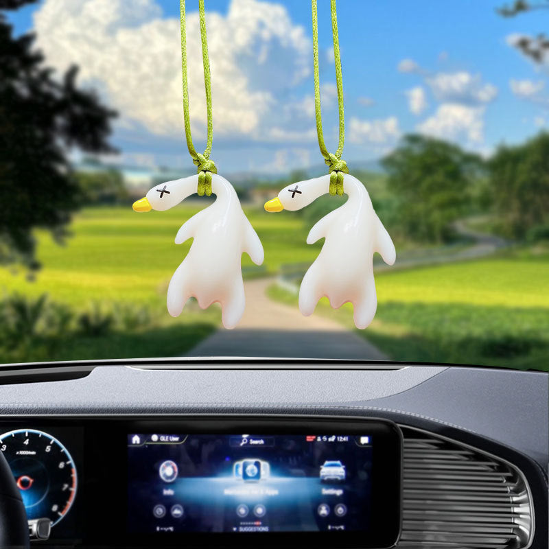 Creative Cartoon Car Mounted UV Color Changing Roast Duck Pendant