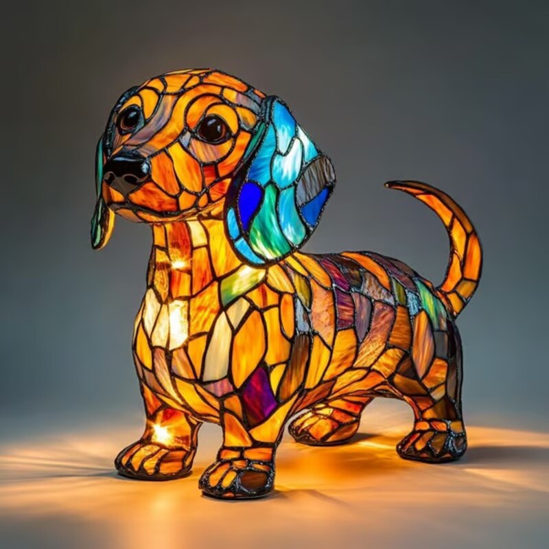 Colourful Animal Lamp Resin Decorations